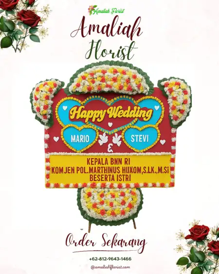 Papan Bunga Pernikahan Samirejo